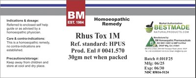 rhus tox - Rhus Tox 1M